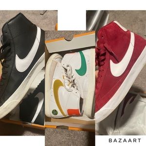 3 pairs of blazer mid 77s